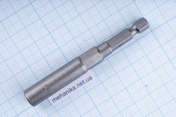 Головка торцева з шестигранним хвостовиком HEX 1/4", немагнітна, M5.5-M14, L=80мм