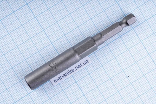 Головка торцева з шестигранним хвостовиком HEX 1/4", немагнітна, M5.5-M14, L=80мм
