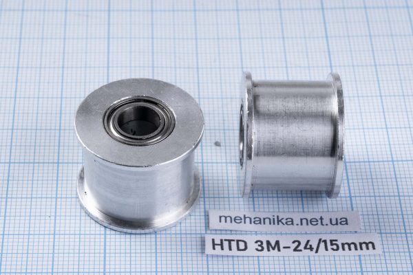 Натяжний гладкий ролик HTD 3M, без фланця, без зубів, ремінь 15 мм, отвір 8 мм