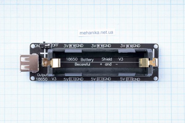 Модуль автономного живлення на 1x18650 з USB-виходом, Arduino, Orange Pi, Raspberry Pi