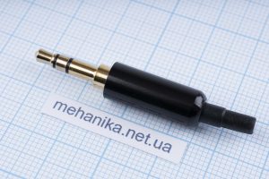 Штекер Mini-Jack (джек) 3.5 мм TRS 3 pin, чорний