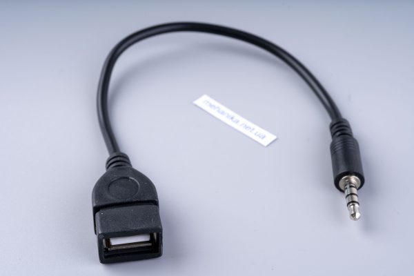 Адаптер-перехідник, аудіо-кабель mini Jack 3.5mm Male/USB-A Female