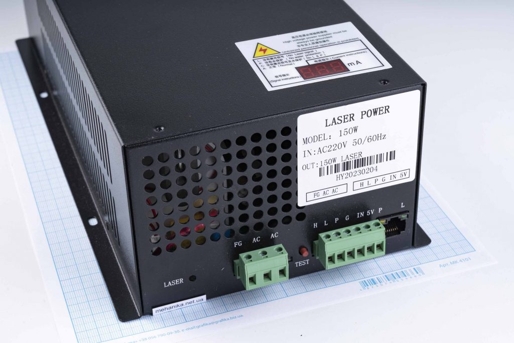 Блок живлення лазерної трубки 150W, з міліамперметром