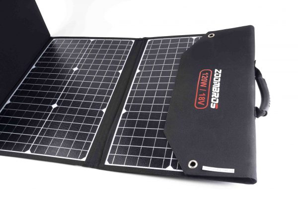 Сонячна панель Zoombros 120W/18V, складана, 4 сегменти