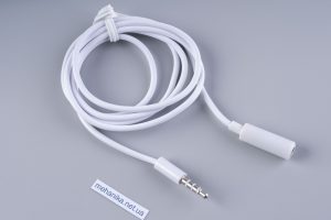 Аудіо-кабель AUX mini-Jack 3.5мм TRRS Male/Female, прямий, ПВХ, 100 см