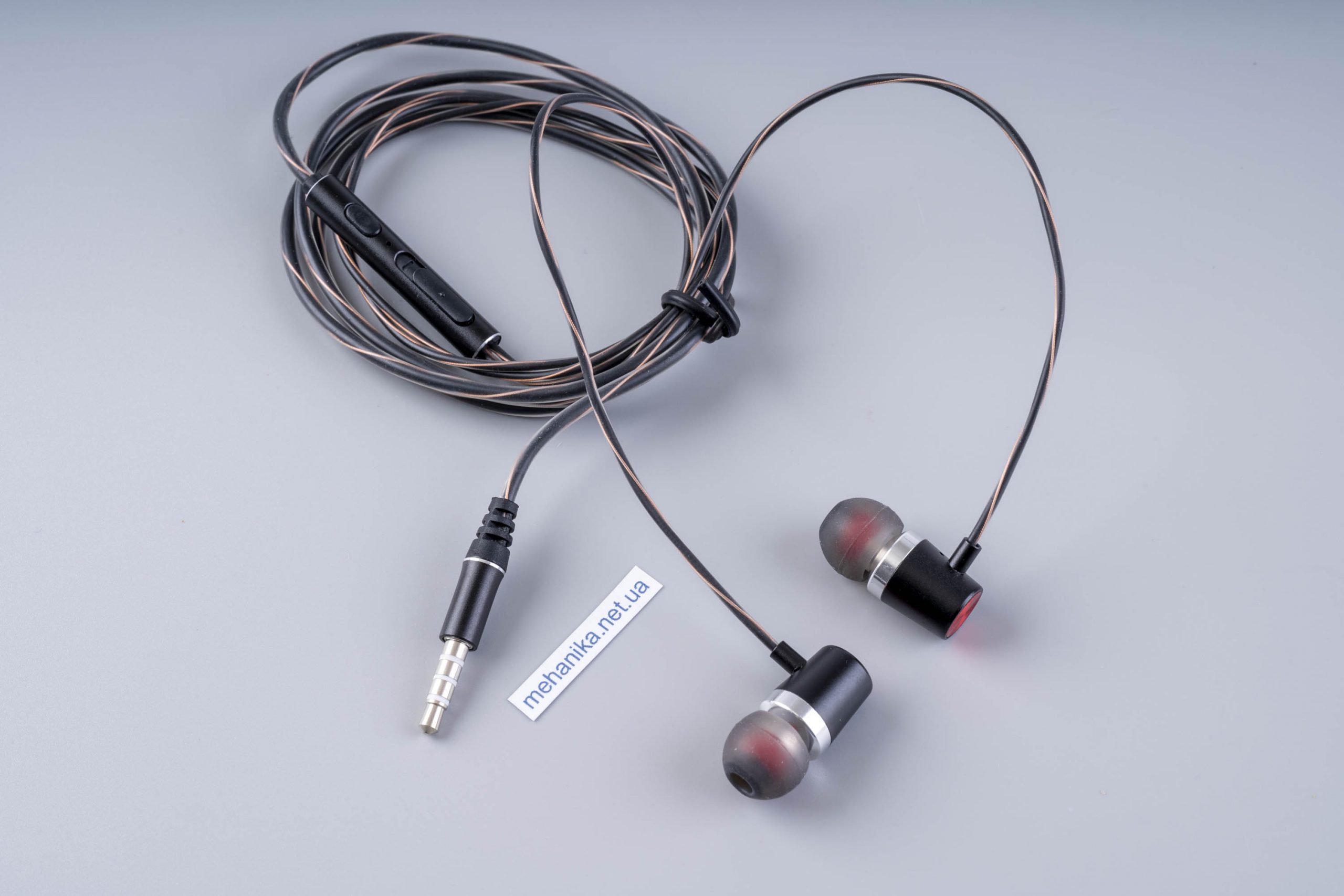 Навушники LI-TOP V7 з мікрофоном, вакуумні, mini-Jack 3.5 мм - чорний