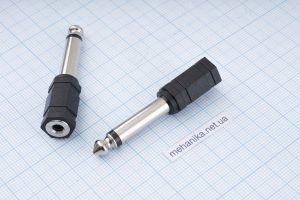 Адаптер-перехідник, Jack 6.35 mm Male/mini-Jack 3.5 mm Female, 2 PIN TS