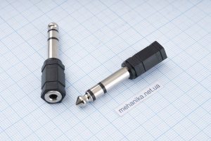 Адаптер-перехідник, Jack 6.35 mm Male/mini-Jack 3.5 mm Female, 3 PIN TRS