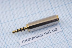 Адаптер-перехідник, micro-Jack 2.5 mm Male/mini-Jack 3.5 mm Female, 4 PIN TRRS