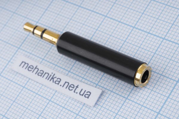 Адаптер-перехідник, mini-Jack 3.5 mm 4 PIN TRS Female/mini-Jack 3.5 mm 3 PIN TRSS Male