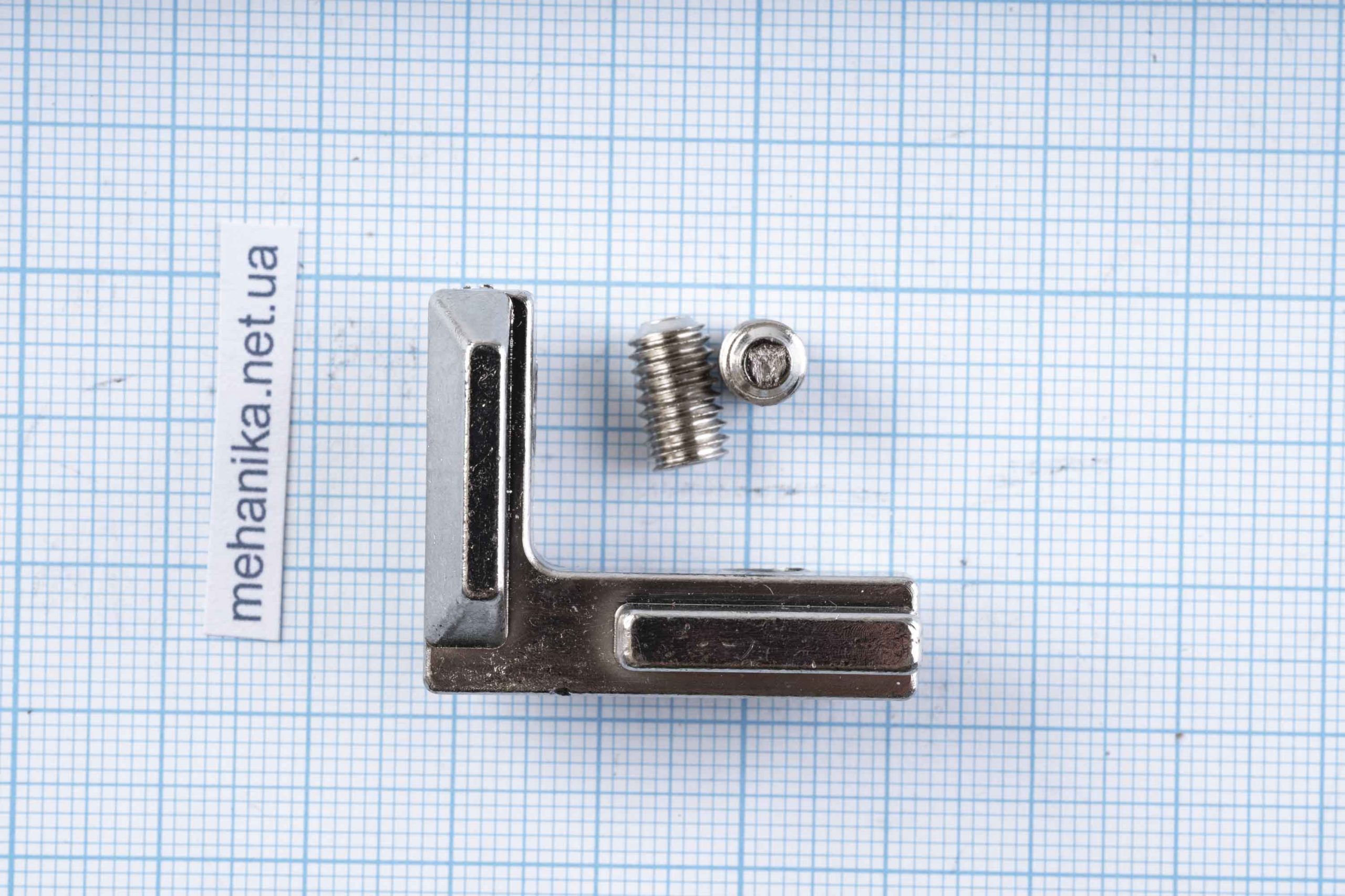 Кутник закладний для кріплення верстатного профілю (L-кронштейн) 4040 М6, 1 отвір
