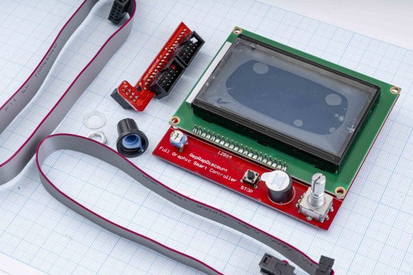 Контролер (панель керування)3D-принтера RAMPS 1.4 LCD 12864 зі шлейфами