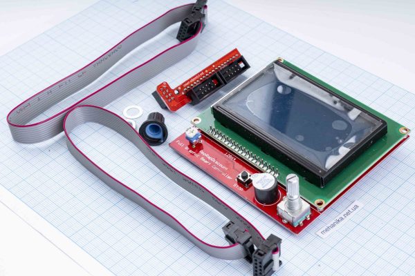 Контролер (панель керування)3D-принтера RAMPS 1.4 LCD 12864 зі шлейфами