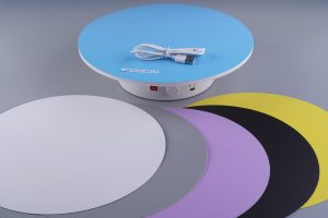 Підставка D250 мм, що обертається, для відео презентацій, microUSB/батарейка D (R20) - Білий