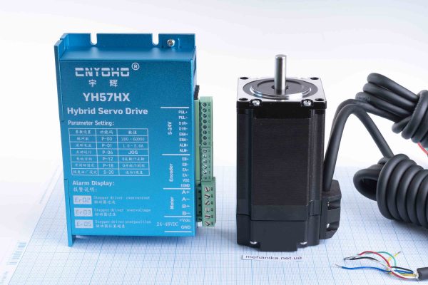 Кроковий двигун з енкодером Nema23(57) CNYOHO 57BYGH82EC-1000 2.5Nm, 3.0А + гібридний серводрайвер CNYOHO YH57HX