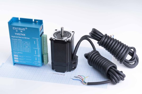 Кроковий двигун з енкодером Nema23(57) CNYOHO 57BYGH82EC-1000 2.5Nm, 3.0А + гібридний серводрайвер CNYOHO YH57HX