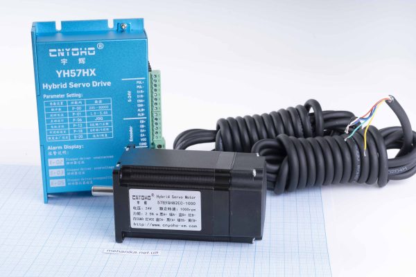 Кроковий двигун з енкодером Nema23(57) CNYOHO 57BYGH82EC-1000 2.5Nm, 3.0А + гібридний серводрайвер CNYOHO YH57HX