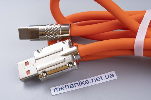 Кабель USB AM/USB Type-C, силіконовий, 95 см, 6А