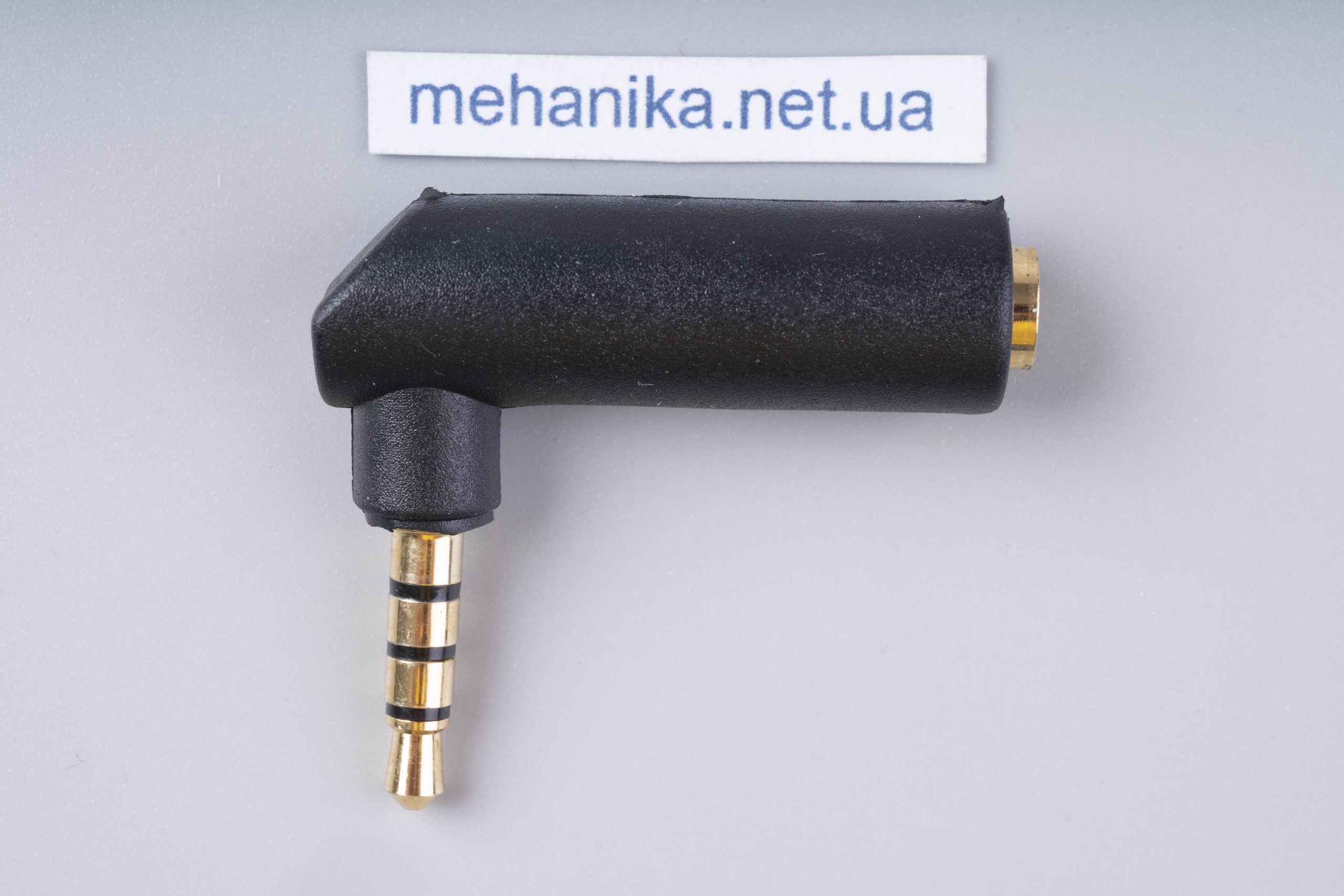 Адаптер-перехідник, mini-Jack 3.5 mm Male/mini-Jack 3.5 mm Female, 4 PIN TRRS, кутовий