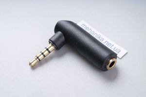 Адаптер-перехідник, mini-Jack 3.5 mm Male/mini-Jack 3.5 mm Female, 4 PIN TRRS, кутовий