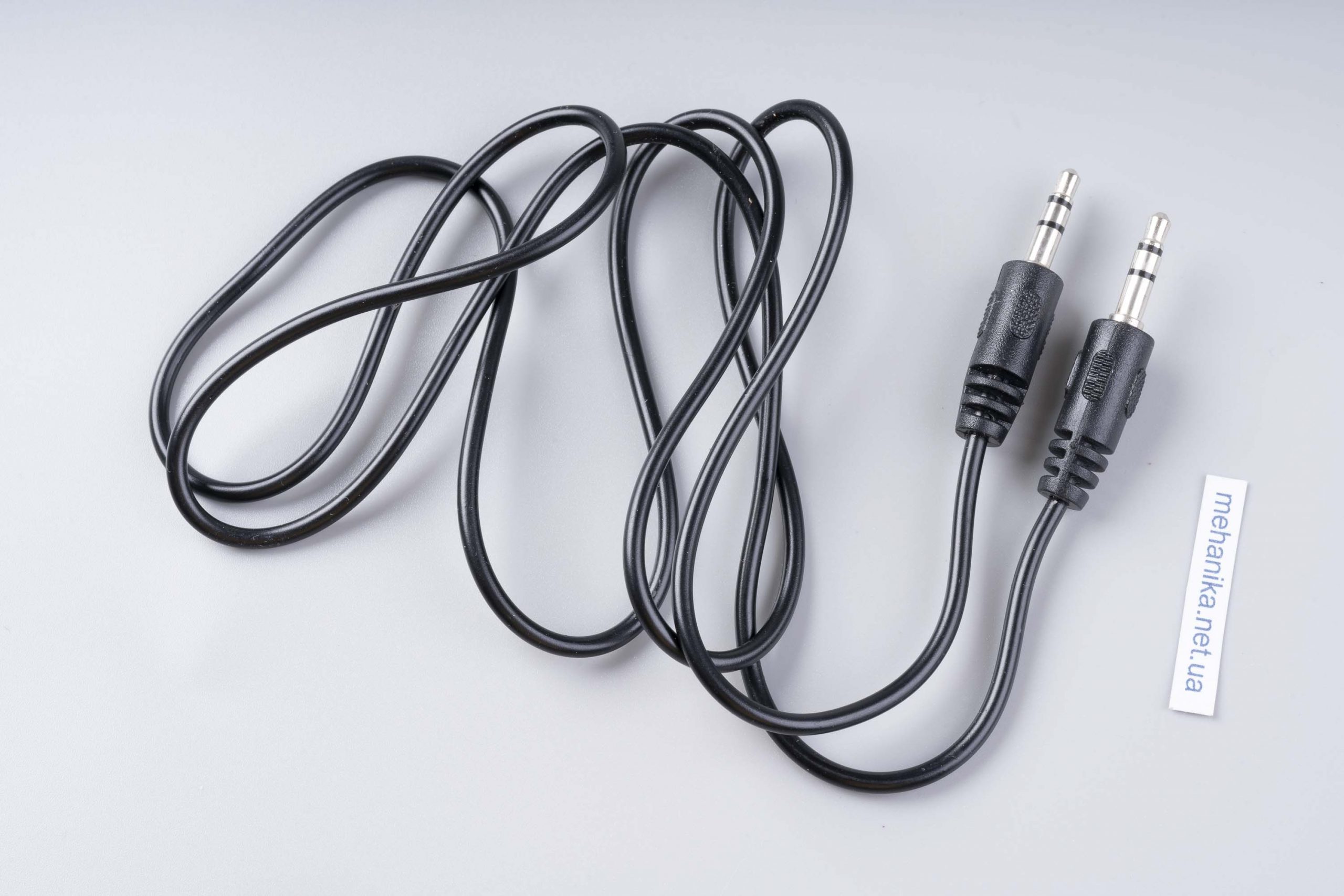 Аудіо-кабель AUX mini-Jack 3.5 мм, прямий, ПВХ, 100 см