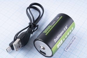 Акумулятор-батарейка Doublepow, Type D (R20) 1.5V 9000 mWh Type-C