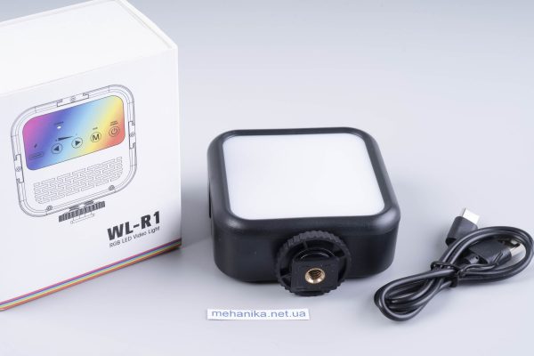 Ліхтар накамерний з акумулятором RGB 3.7V 1800mAh, відео світло, 5W, 2500-7000К