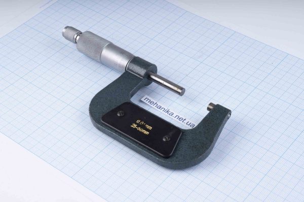Мікрометр механічний, сталевий, точність 0.01 мм, діапазон 25-50 мм