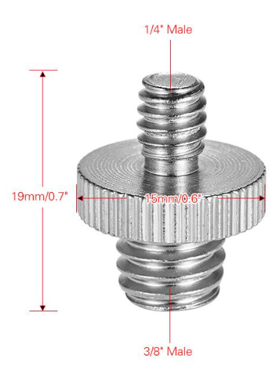 Перехідник-адаптер для фототехніки 1/4″ Male (тато) - 3/8″ Male (тато)