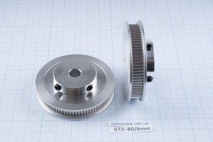 Шків зубчастий GT2, 80 зубів, ремінь 6 мм