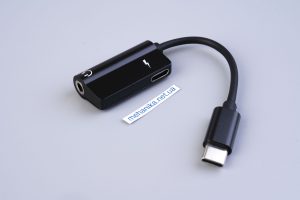 Адаптер-перехідник USB Type-C/mini-Jack 3.5 mm+USB Type-C, 10 см