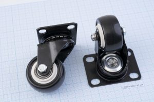 Колесо поворотне універсальне D50, плоский кронштейн