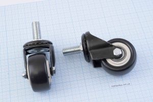 Колесо поворотне універсальне D50, різьбовий кронштейн