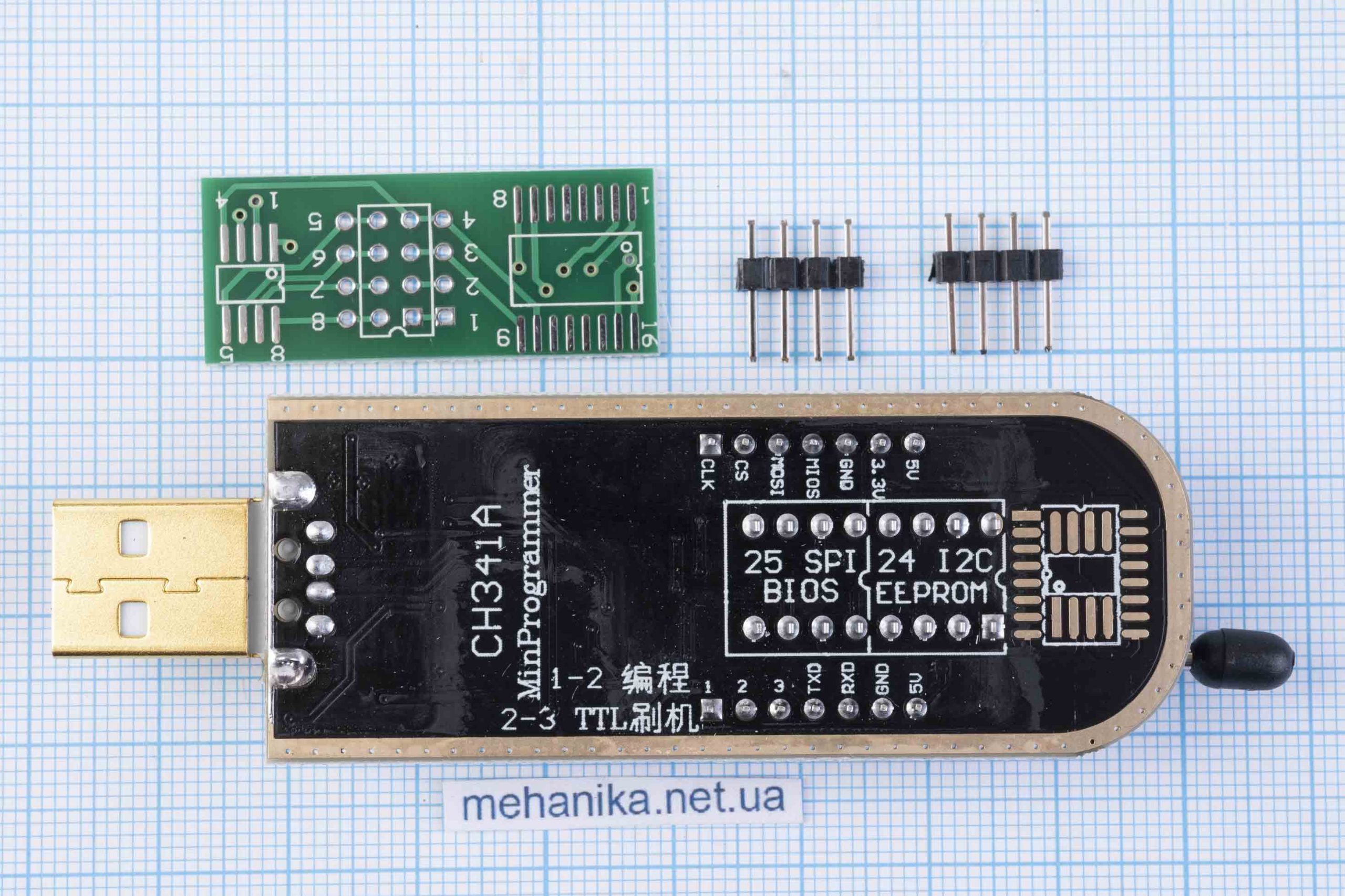 USB міні програматор OEM, чіп CH341A 24 25 FLASH EEPROM
