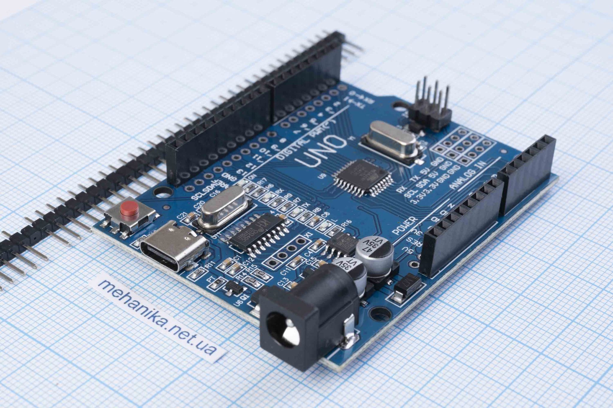 Плата мікроконтролера Arduino UNO ATmega328P, CH340G, Type-C – mehanika ...