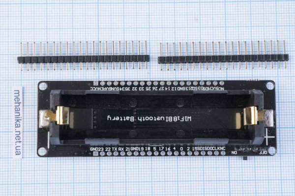 Плата ESP WROOM 32 WIFI + Bluetooth, ESP32, чіп CH9102, microUSB, з відсіком для 18650