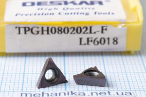 Вставка токарна TPGH080202L-F LF6018 DESCAR 55 HRC