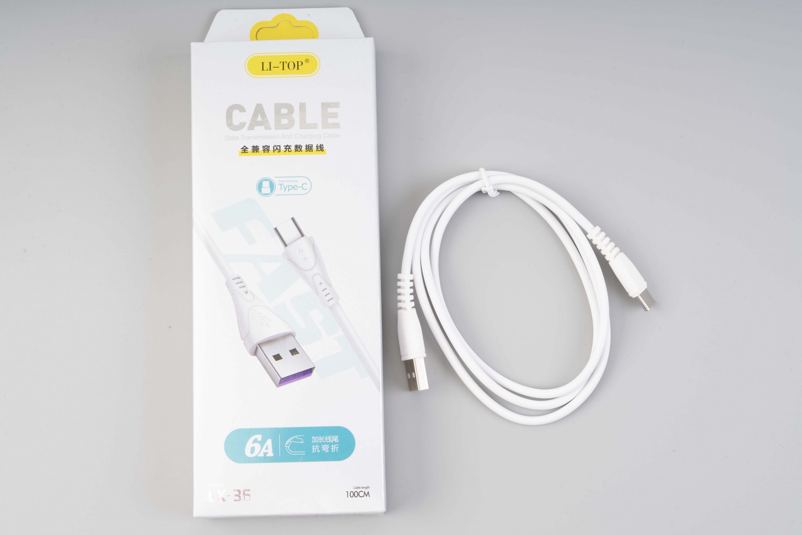 Кабель USB AM/USB Type-C, 100 см, 6А