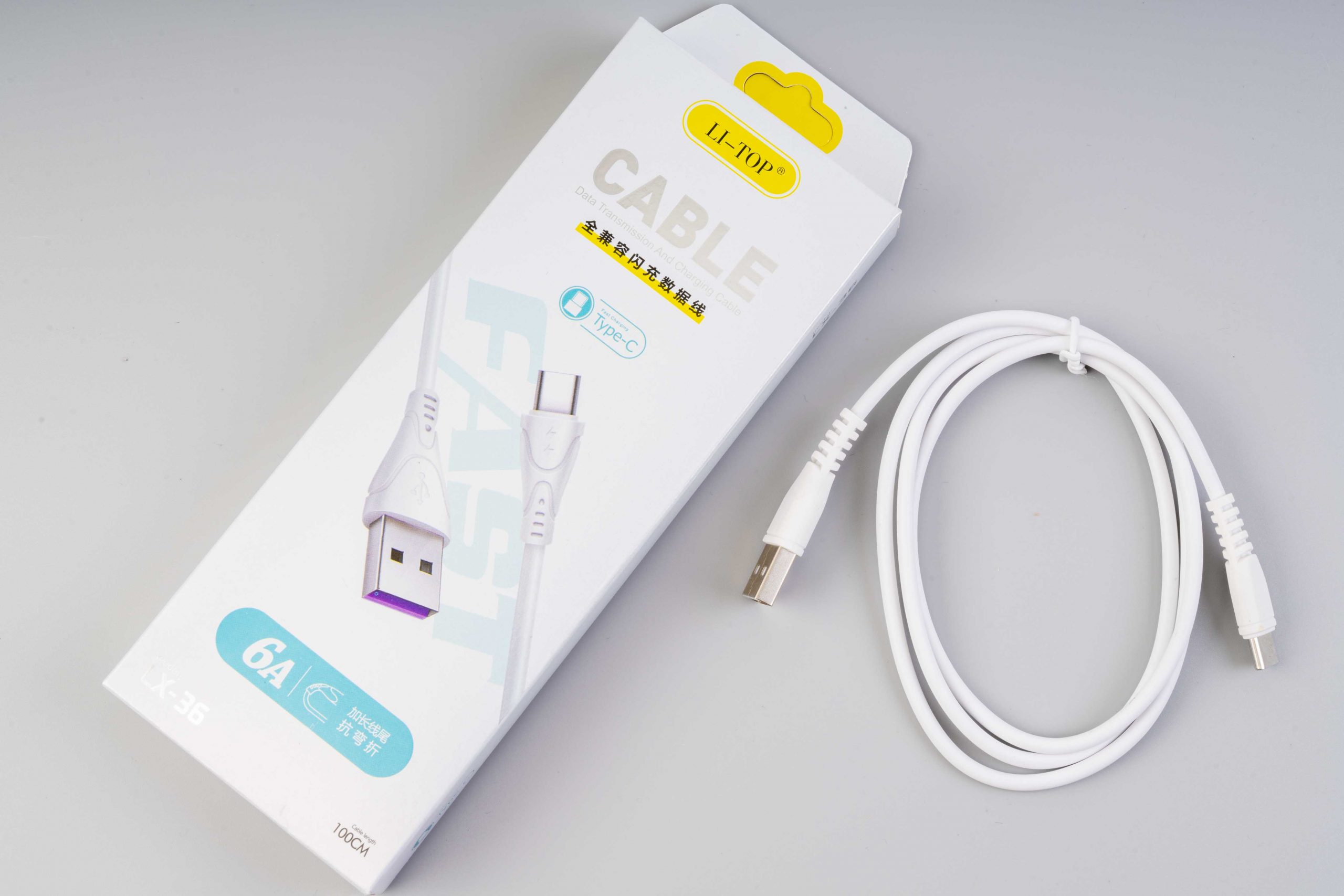 Кабель USB AM/USB Type-C, 100 см, 6А