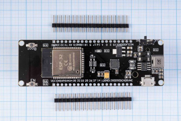 Плата ESP WROOM 32 WIFI + Bluetooth, ESP32, чіп CH2102, microUSB, з відсіком для 18650