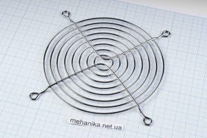 Решітка (гриль) для вентиляторів 120 мм, металева, нікельована
