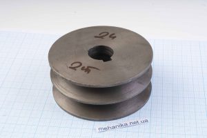 Шків клиновий, 2 струмки, профіль B (Б) (чавун) D100 мм, отвір 24 мм
