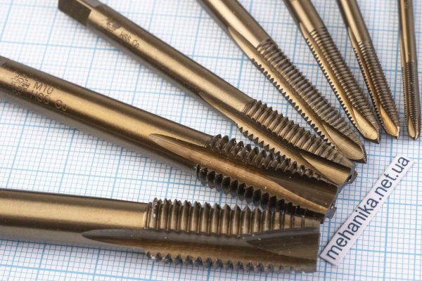 Мітчик прямий, кобальтова сталь HSS Co-5%, машинний ISO