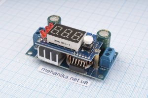 Перетворювач напруги MPPT знижуючий, DC-DC, 6-36V/1,25-35V 5A, з дисплеєм 1 рядок