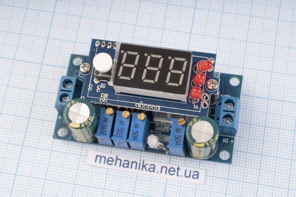 Перетворювач напруги MPPT знижуючий, DC-DC, 6-36V/1,25-35V 5A, з дисплеєм 1 рядок
