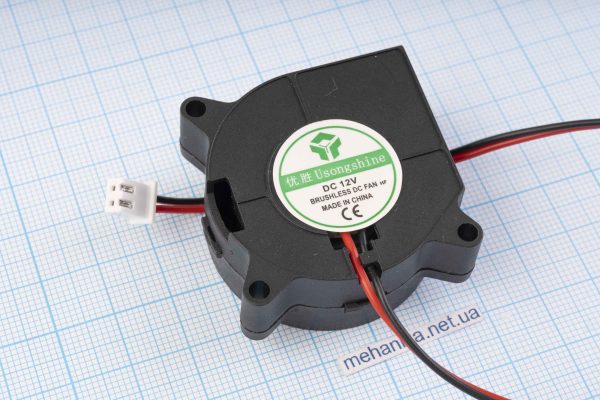 Вентилятор равлик 40 мм, 12V, 2 PIN, відцентровий, турбіна, кулер ЧПУ