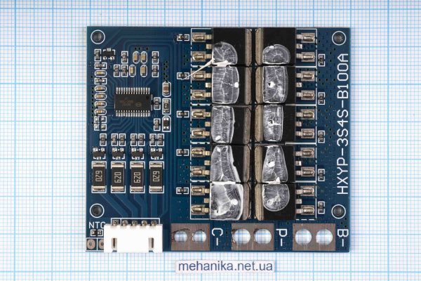 BMS-контролер заряду HX-4S-B100A для LiFePO4, 4S/100A/12.8-14.4V