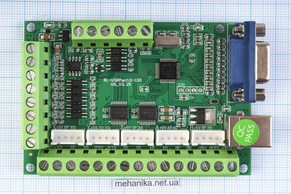 Плата управління ЧПУ + кабель, MACH3 V3.25 USB контролер, COM-порт 5 осей