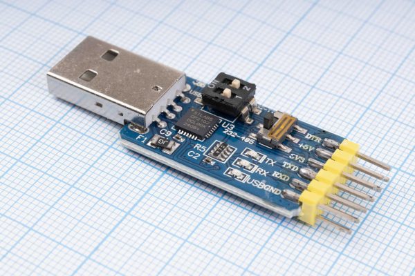 Перехідник (конвертер, адаптер, перетворювач) інтерфейсів USB, TTL, UART, RS232, RS485 на CP2102 (6in1)/USB-A