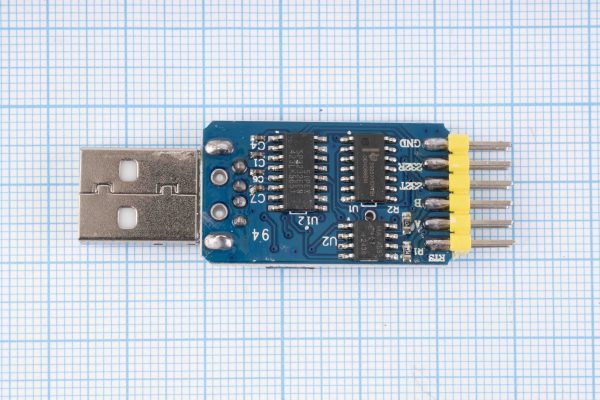 Перехідник (конвертер, адаптер, перетворювач) інтерфейсів USB, TTL, UART, RS232, RS485 на CP2102 (6in1)/USB-A